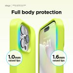 iPhone 14 Pro Max Liquid Silicon Case by elago Full Body Protective Cover, Shockproof, Slim Phone Case, Anti-Scratch Soft Microfiber Lining - Neon Yellow - Image 5