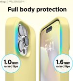 iPhone 14 Pro Liquid Silicon Case by elago Full Body Protective Cover, Shockproof, Slim Phone Case, Anti-Scratch Soft Microfiber Lining - Yellow - Image 2