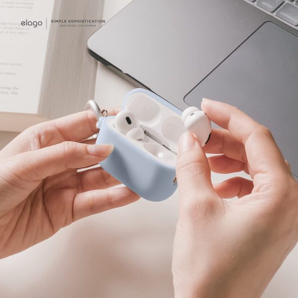 61fTcuh+pGL._AC_SL1500_ Airpods Pro 2022 elago Silicone Hang Case - Light Blue - Image 4