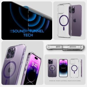 Apple iPhone 14 Pro Ultra Hybrid MagFit MagSafe Enabled Case by Spigen - ACS05585 - Deep Purple - Image 3