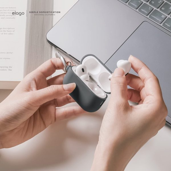 Airpods Pro 2022 elago Silicone Hang Case - Dark Grey - Image 7