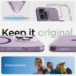 Apple iPhone 14 Pro Ultra Hybrid MagFit MagSafe Enabled Case by Spigen - ACS05585 - Deep Purple - Image 5