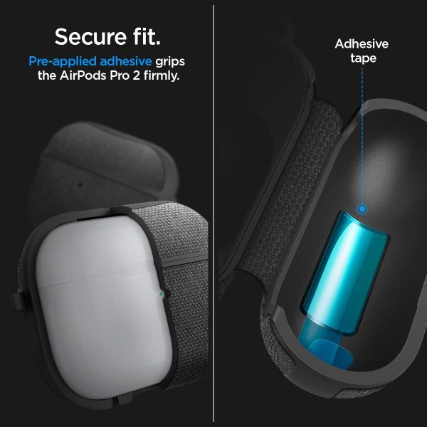Apple AirPods Pro (2022) Case Spigen Urban Fit - Black - ACS05483 - Image 2