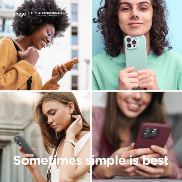 iPhone 14 Pro Max Liquid Silicon Case by elago Full Body Protective Cover, Shockproof, Slim Phone Case, Anti-Scratch Soft Microfiber Lining - Dark Grey - Image 7