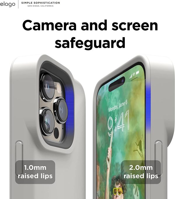 iPhone 14 Pro Glide Armor Case by elago Glide Armor Case Drop Protection, Shockproof Protective TPU Cover, Upgraded Shockproof, Mix and Match Parts, Enhanced Camera Guard - Stone / Dark Grey - Image 5