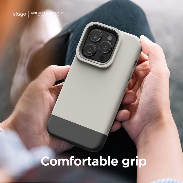 iPhone 14 Pro Glide Armor Case by elago Glide Armor Case Drop Protection, Shockproof Protective TPU Cover, Upgraded Shockproof, Mix and Match Parts, Enhanced Camera Guard - Stone / Dark Grey - Image 6