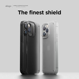 iPhone 14 Pro Max Buckler Case by elago US Military Grade Drop Protection, Heavy-Duty Protective Cover, Carbon Fiber Texture, Rugged Design, Shockproof Bumper - Black - Image 3