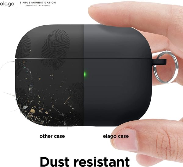 71ZJcJGPt4L._AC_SL1500_ Airpods Pro 2022 elago Premium Liquid Silicone Hang Case - Black - Image 5