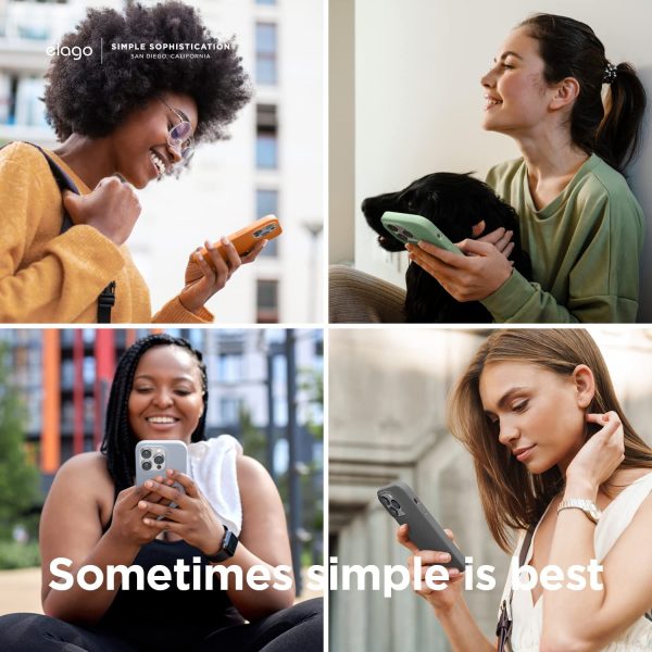 iPhone 14 Pro Max Liquid Silicon Case by elago Full Body Protective Cover, Shockproof, Slim Phone Case, Anti-Scratch Soft Microfiber Lining - Black - Image 5