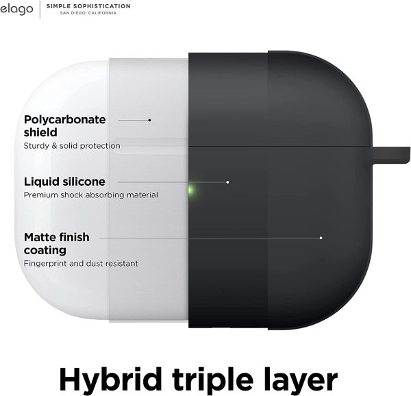 71cMuo8+RNL._AC_SL1500_ Airpods Pro 2022 elago Premium Liquid Silicone Hang Case - Black - Image 3