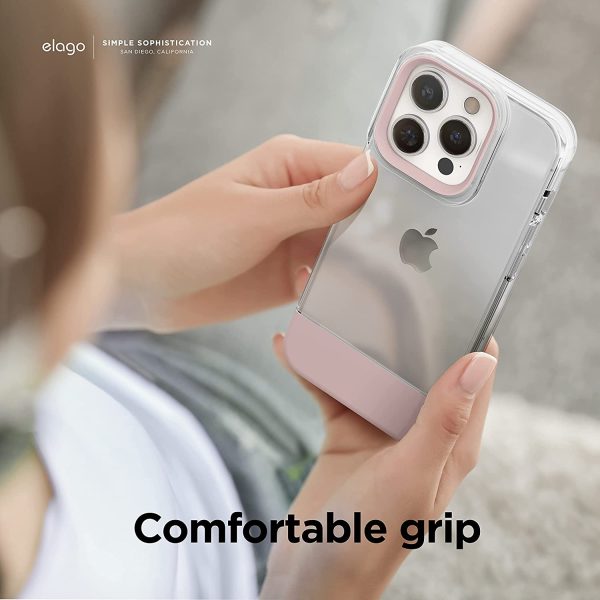 71gR5+YIxlL._AC_SL1500_ iPhone 14 Pro Glide Armor Case by elago Glide Armor Case Drop Protection, Shockproof Protective TPU Cover, Upgraded Shockproof, Mix and Match Parts, Enhanced Camera Guard - Clear / Lovely Pink - Image 3