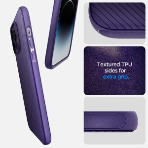 Apple iPhone 14 Pro Max Mag Armor with Magsafe Compatibility Case by Spigen - ACS05584 - Deep Purple - Image 6