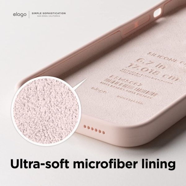 71qLeB0SFeL._AC_SL1500_ iPhone 14 Pro Liquid Silicon Case by elago Full Body Protective Cover, Shockproof, Slim Phone Case, Anti-Scratch Soft Microfiber Lining - Lovely Pink - Image 7