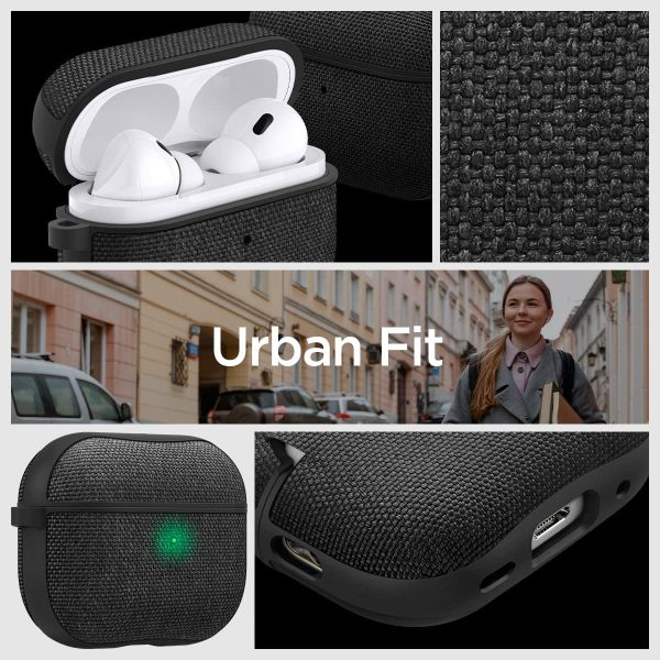 Apple AirPods Pro (2022) Case Spigen Urban Fit - Black - ACS05483 - Image 5