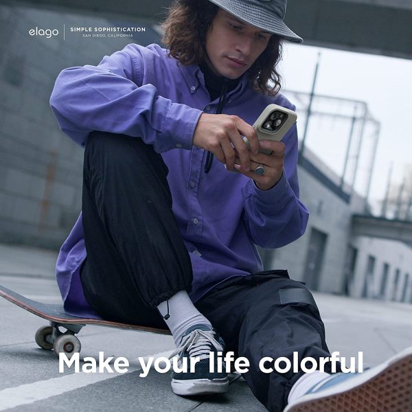 iPhone 14 Pro Glide Armor Case by elago Glide Armor Case Drop Protection, Shockproof Protective TPU Cover, Upgraded Shockproof, Mix and Match Parts, Enhanced Camera Guard - Stone / Dark Grey - Image 4