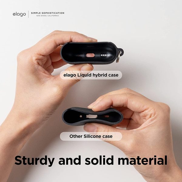81abDN81vAL._AC_SL1500_ Airpods Pro 2022 elago Premium Liquid Silicone Hang Case - Black - Image 6