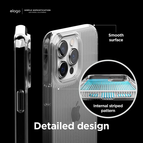 iPhone 14 Pro Urban Clear Case by elago TPU Hybrid Technology, Anti-Yellowing, Pattern Glass Effect, Shockproof Bumper Cover, Full Body Protection - Made in Korea - Image 5
