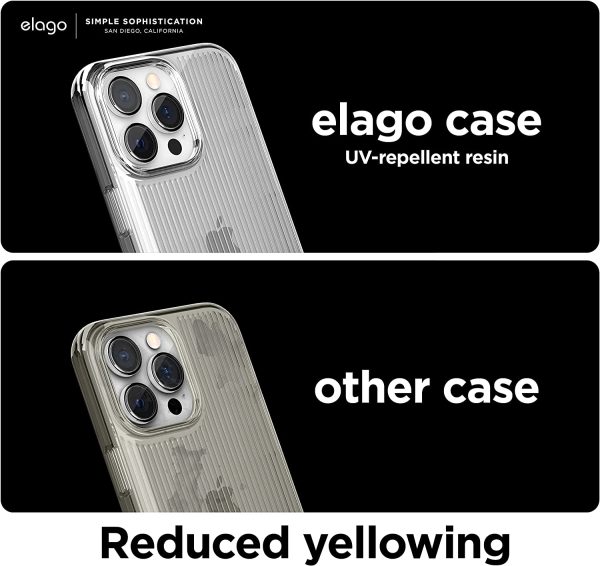 iPhone 14 Pro Urban Clear Case by elago TPU Hybrid Technology, Anti-Yellowing, Pattern Glass Effect, Shockproof Bumper Cover, Full Body Protection - Made in Korea - Image 6