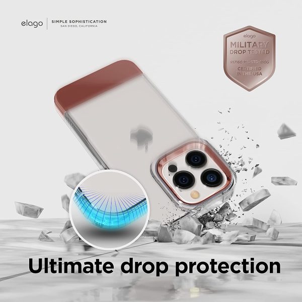 81vOjUbZQ7L._AC_SL1500_ iPhone 14 Pro Glide Armor Case by elago Glide Armor Case Drop Protection, Shockproof Protective TPU Cover, Upgraded Shockproof, Mix and Match Parts, Enhanced Camera Guard - Clear / Rose Gold - Image 6