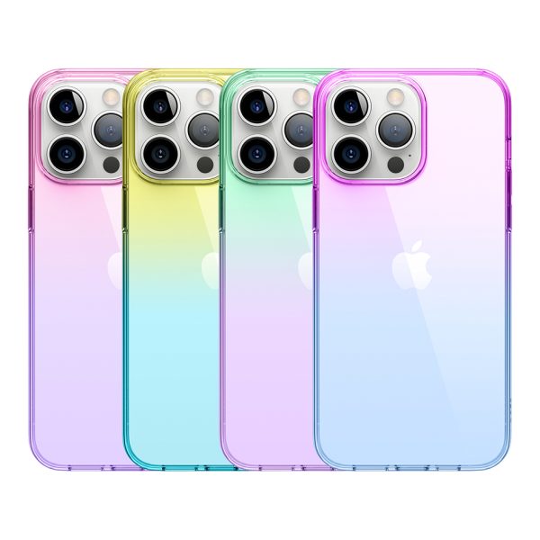 iPhone 14 Pro Max Aurora Case by elago Two Tone Gradient Design TPU Based Raised Edges to Protect Screen & Camera - Purple / Blue - Image 13