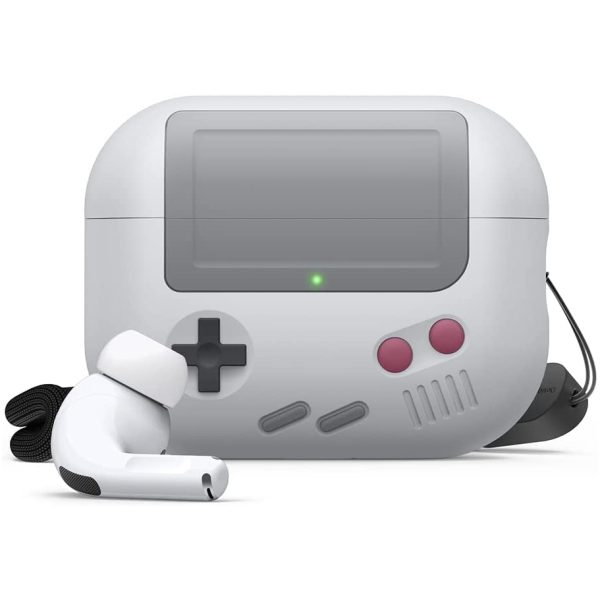 Airpods Pro 2022 elago AW5 Case Classic Handheld Game Console Design Case - Light Gray - Image 1