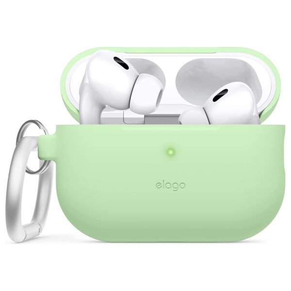 Airpods Pro 2022 elago Silicone Hang Case - Pastel Green - Image 1