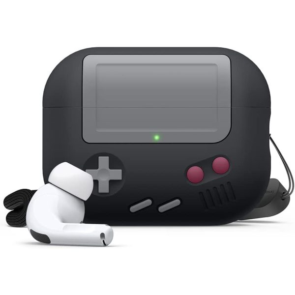Airpods Pro 2022 elago AW5 Case Classic Handheld Game Console Design Case - Black - Image 1