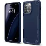 iPhone 14 Pro Max Armor Case by elago US Military Grade Drop Protection, Heavy-Duty Protective, Carbon Fiber Texture, Tough Rugged Design, Shockproof Bumper Cover - Jean Indigo