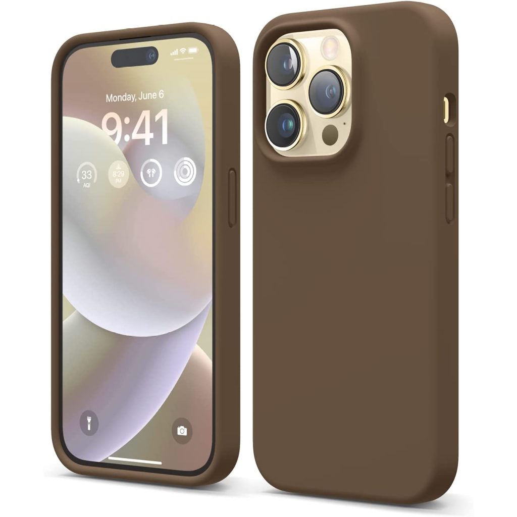 iphone 14 pro elago silicon case brown