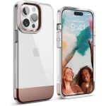 iPhone 14 Pro Max Glide Armor Case by elago Glide Armor Case Drop Protection, Shockproof Protective TPU Cover, Upgraded Shockproof, Mix and Match Parts, Enhanced Camera Guard - Clear / Rose Gold