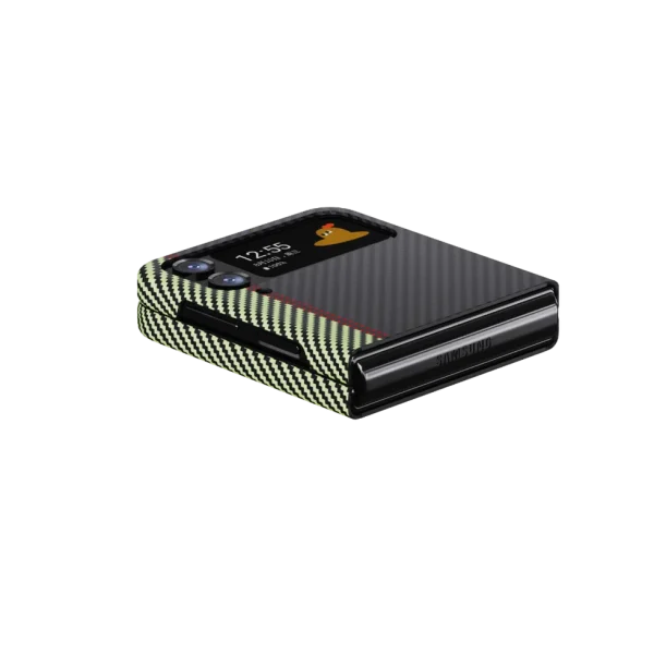 Galaxy Z Flip 4 MagEZ 3 Case Carbon Fiber Magnetic Case by PITAKA - Overture - Image 4