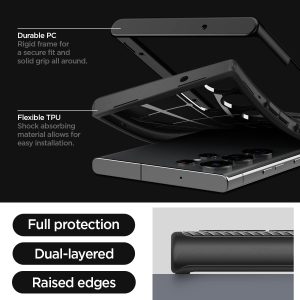 Galaxy S23 Ultra Neo Hybrid Case by Spigen ACS05626 - Black - Image 3