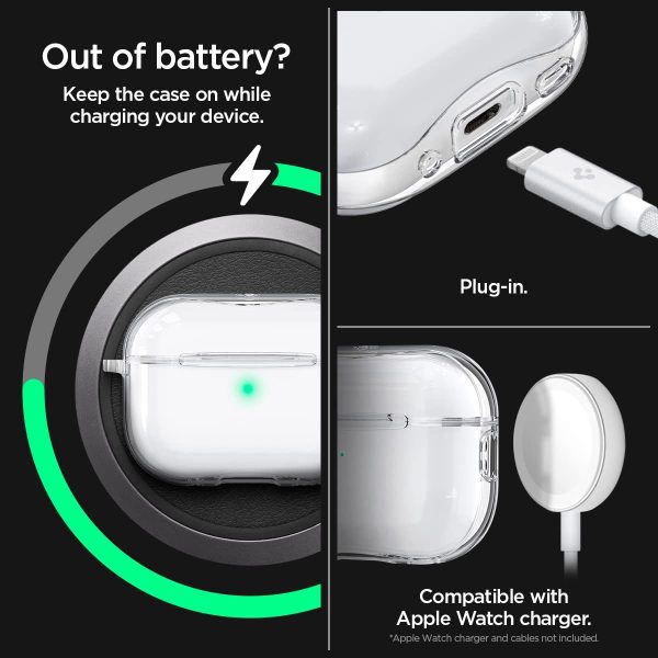Apple AirPods Pro (2022) Case Spigen Ultra Hybrid - Crystal Clear - ACS05481 - Image 4
