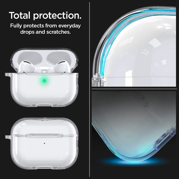 Apple AirPods Pro (2022) Case Spigen Ultra Hybrid - Crystal Clear - ACS05481 - Image 2