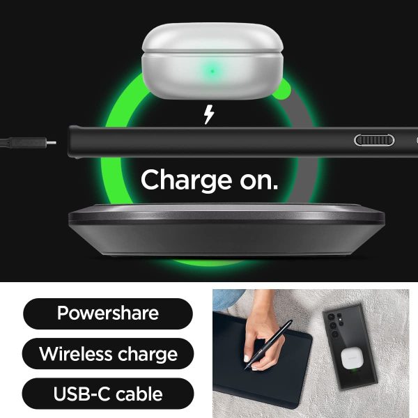 61iFtdQf9XL._AC_SL1200_ Ultra Hybrid Case for Galaxy S23 Ultra by Spigen ACS05619 - Frost Black - Image 5