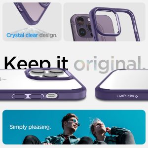 Apple iPhone 14 Pro Ultra Hybrid TPU + PC Case by Spigen - ACS05577 - Deep Purple - Image 3