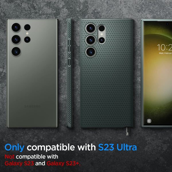 Galaxy S23 Ultra Liquid Air Case by Spigen ACS05615 - Abyss Green - Image 7