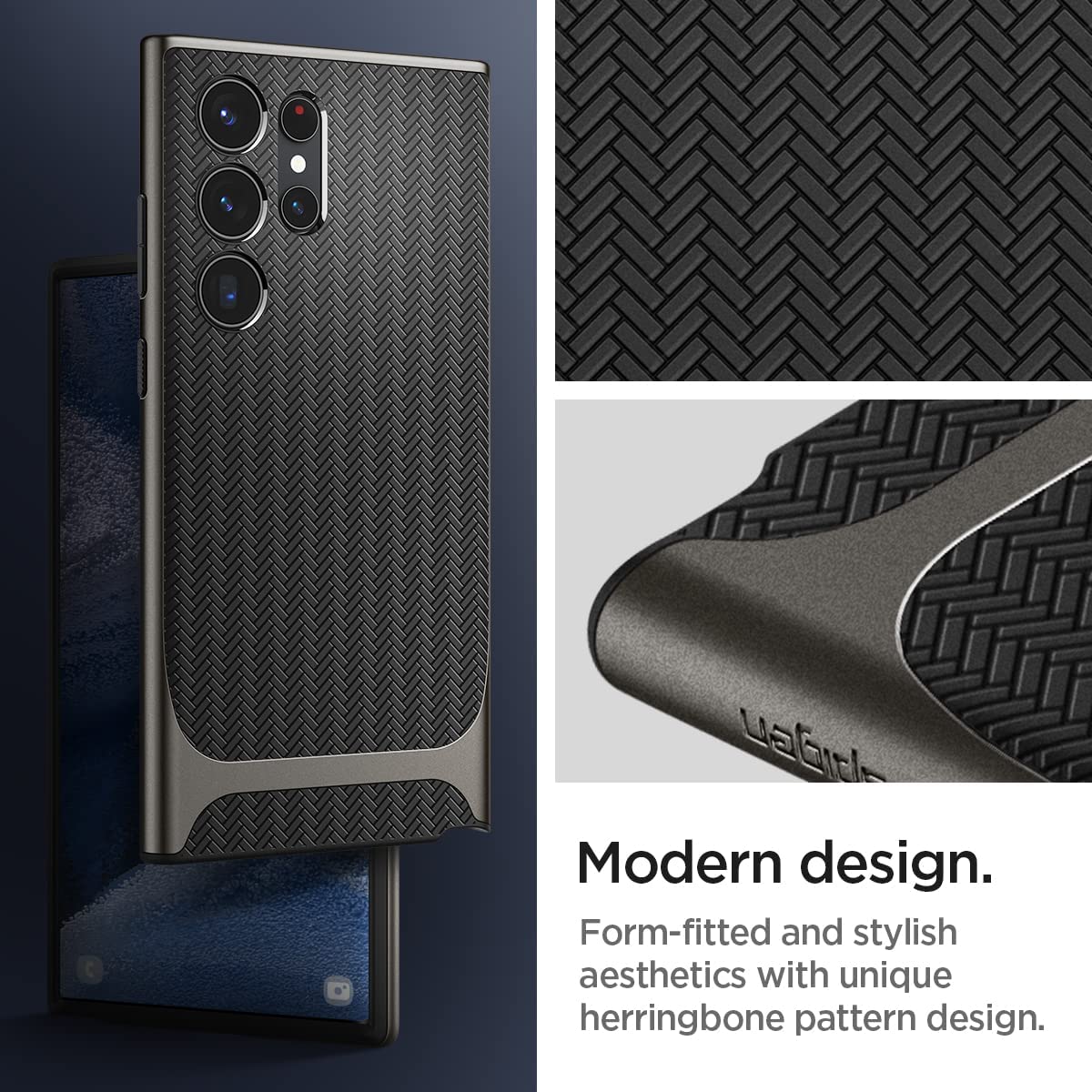  Spigen Neo Hybrid Designed for Galaxy S23 Ultra Case (2023) -  Gunmetal : Cell Phones & Accessories