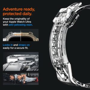 Apple Watch Ultra Rugged Armor Pro Case by Spigen for 49mm - Crystal Clear - ACS05461 - Image 2