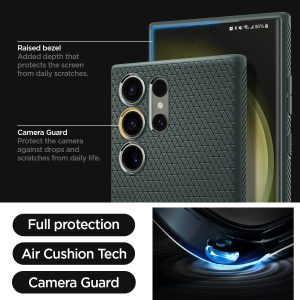 Galaxy S23 Ultra Liquid Air Case by Spigen ACS05615 - Abyss Green - Image 5