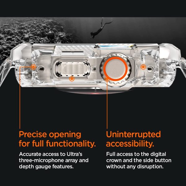 Apple Watch Ultra Rugged Armor Pro Case by Spigen for 49mm - Crystal Clear - ACS05461 - Image 5