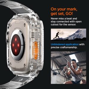 Apple Watch Ultra Rugged Armor Pro Case by Spigen for 49mm - Crystal Clear - ACS05461 - Image 6