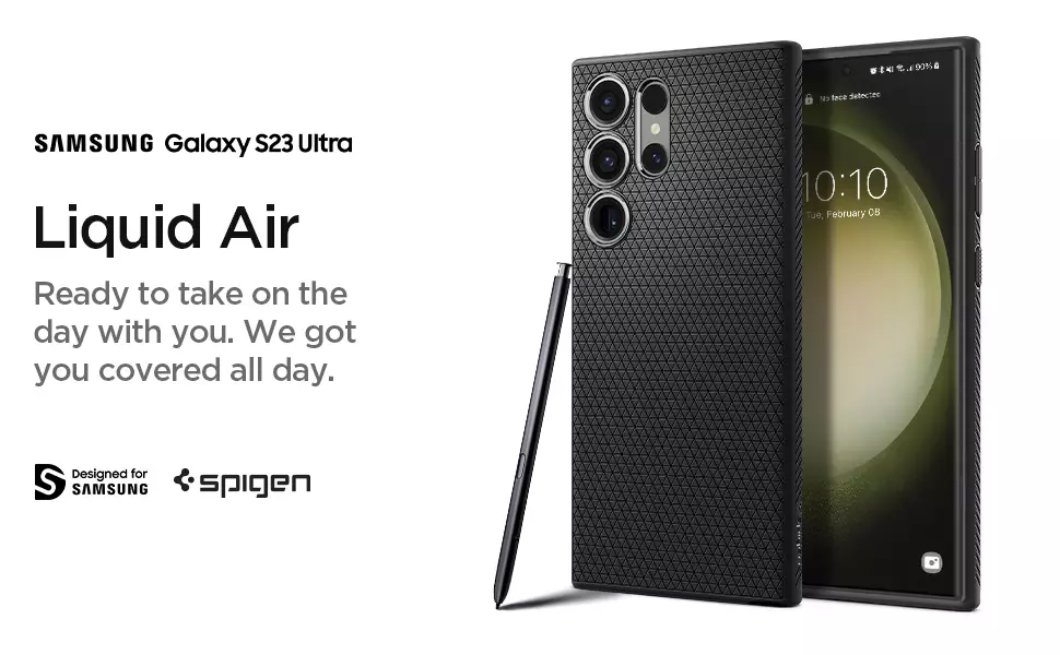  Spigen Liquid Air Designed for Galaxy S23 Ultra Case (2023) -  Matte Black : Cell Phones & Accessories