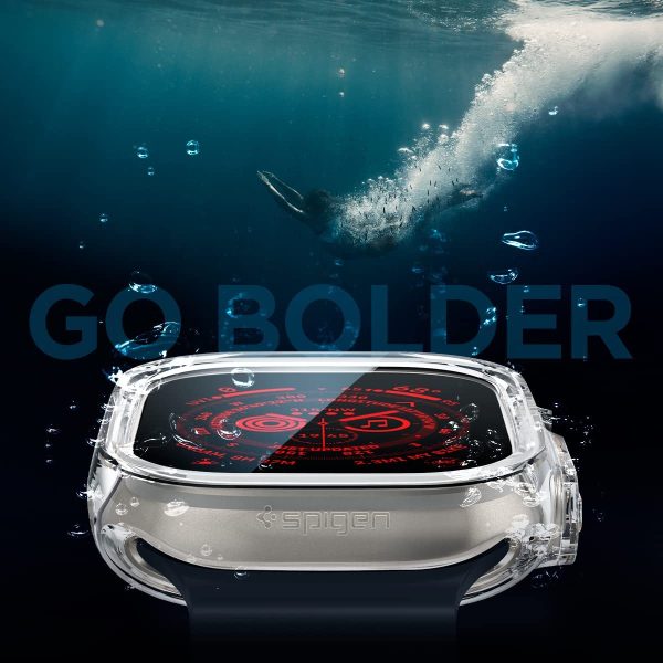 Apple Watch Ultra 2 / 1 Ultra Hybrid Case by Spigen for 49mm - Crystal Clear - ACS05459 - Image 3