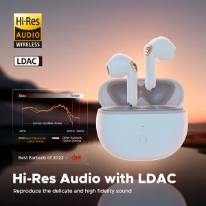 SoundPEATS Air3 Deluxe HS Bluetooth 5.2 Earphones Hi-Res Audio Wireless Earbuds with LDAC Codec, in-Ear Detection,App Support - AMT - White - Image 4