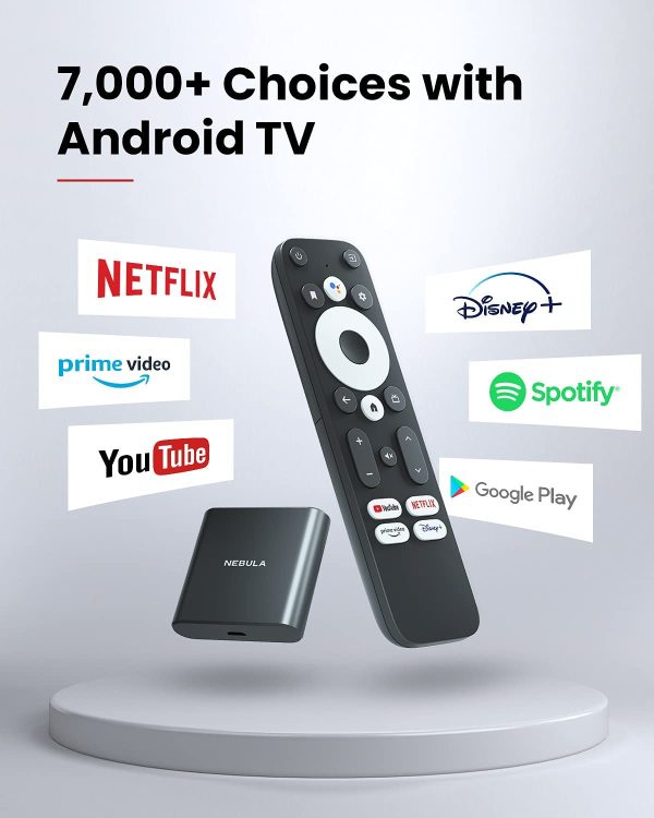 Nebula 4K Streaming Dongle with HDR, Android TV Box, 7000+ Apps, Compatible with Google Assistant and Chromecast, Supports Dolby Digital Plus, Plug-in Smart TV with 2GB RAM and 8GB ROM Storage - Image 2