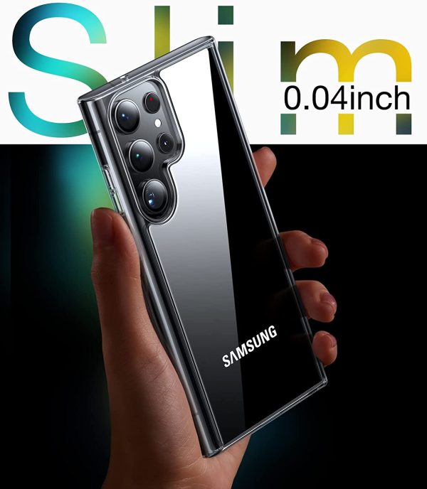 Galaxy S23 Ultra Diamond Clear Case, Military Grade Anti-Drop, Never Yellowing, Hard Back Shockproof Slim Clear Case by Torras -  Crystal Clear - Image 2
