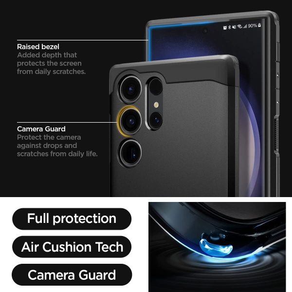 61tzj-kr0cL._AC_SL1200_ Galaxy S23 Ultra Tough Armor Case by Spigen – ACS05623 – Black - Image 5
