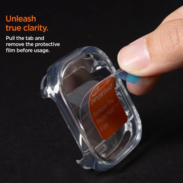 Apple Watch Ultra 2 / 1 Ultra Hybrid Case by Spigen for 49mm - Crystal Clear - ACS05459 - Image 5