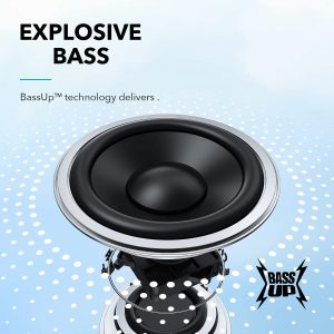 Soundcore Anker Mini 3 Bluetooth Speaker, BassUp and PartyCast Technology, USB-C, Waterproof IPX7, and Customizable EQ - Blue - A3119031 - Image 3